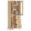 vidaXL Vysoká skrinka dub sonoma 69,5x34x180 cm spracované drevo