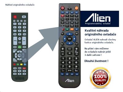 Diaľkový ovládač ALIEN ALMA iHD náhrada