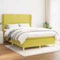 vidaXL Boxspring posteľ s matracom zelená 140x200 cm látka