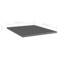 vidaXL Prídavné police 8 ks, lesklé sivé 40x50x1,5cm, kompozitné drevo