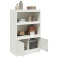 vidaXL Komoda biela 67x39x107 cm oceľová