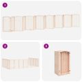 vidaXL Brána pre psa s dverami skladacia 15panely 750cm topoľové drevo
