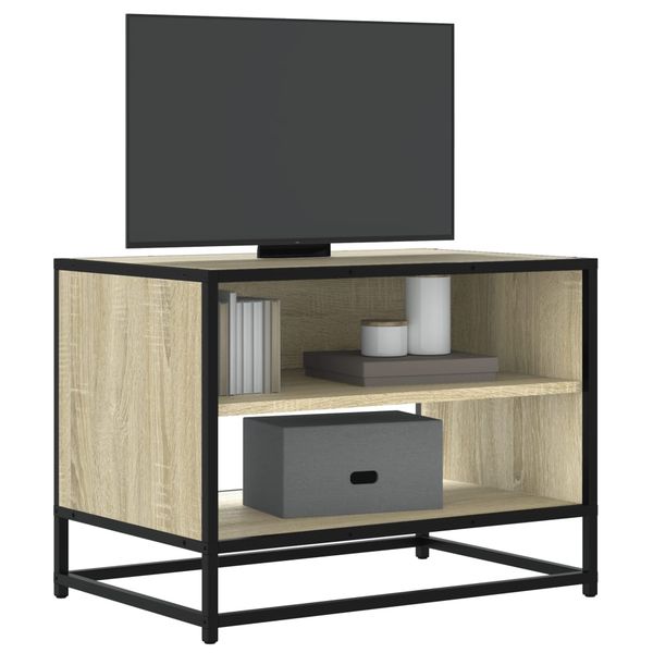 vidaXL TV skrinka dub sonoma 61x40x46 cm kompozitné drevo a kov