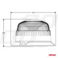 Výstražný maják W21ml Magnetický / 3 skrutky R65 R10 18LED 12/24V IP56