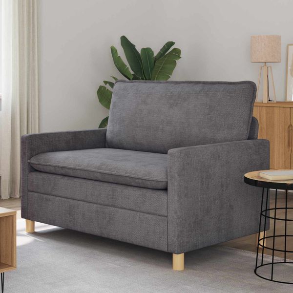 vidaXL Pohovka Tmavosivá 126 x 81 x 87,5 cm Polyester