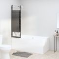 vidaXL Skladací sprchový kút 3 panely 130x130 cm ESG čierny