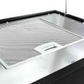 vidaXL Závesný ostrovný digestor s dotykovým senzorom LCD 55 cm práškovaná oceľ