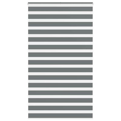 vidaXL Zebra roleta tmavošedá 130x230 cm šírka látky 125,9cm polyester
