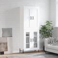 vidaXL Vysoká skrinka biela 69,5x34x180 cm spracované drevo