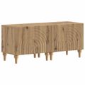 vidaXL 3-dielny LED TV stolík Dub artisan Kompozitné drevo