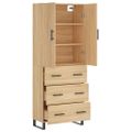 vidaXL Vysoká skrinka dub sonoma 69,5x34x180 cm spracované drevo