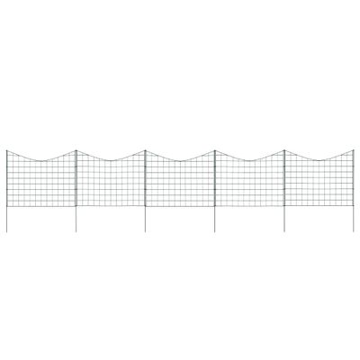 vidaXL Záhradný plot s oblúkom nadol 77,5x64 cm, zelený