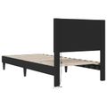 vidaXL Rám postele s LED pásikmi Čierna 100 x 200 cm Umelá koža