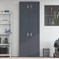 vidaXL Úložná skrinka 2 ks Antracit 80 x 40 x 220 cm Oceľ Zamykateľné