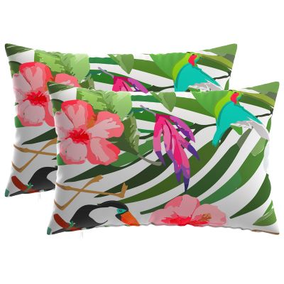 vidaXL Poťah na podložku 2 pcs HEERLEN Čierna 50 x 80 cm Polyester