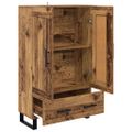 vidaXL Highboard Staré drevo 69,5 x 31 x 115 cm Kompozitné drevo