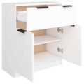 vidaXL Komoda biela 60x30x70 cm spracované drevo