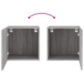 vidaXL TV nástenné skrinky 2 ks sivé sonoma 40,5x30x40cm kompoz. drevo