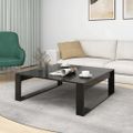 vidaXL Konferenčný stolík čierny 100x100x35cm vysoký lesk drevotrieska