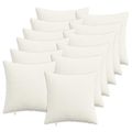 vidaXL Poťah na podložku 12 pcs HEERLEN Krémová 50 x 50 cm manšestr