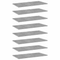 vidaXL Prídavné police 8 ks, betónovo sivé 80x40x1,5 cm, drevotrieska