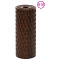 vidaXL Balkónové zásteny 10 ks hnedo-čierne 255x19 cm polyratan
