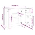 vidaXL Komoda sivá sonoma 105x30x75 cm spracované drevo