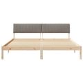 vidaXL Rám postele Hnedá a taupe 180 x 200 cm Borovicový masív