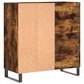 vidaXL Skrinka na platne dymový dub 84,5x38x48 cm kompozitné drevo