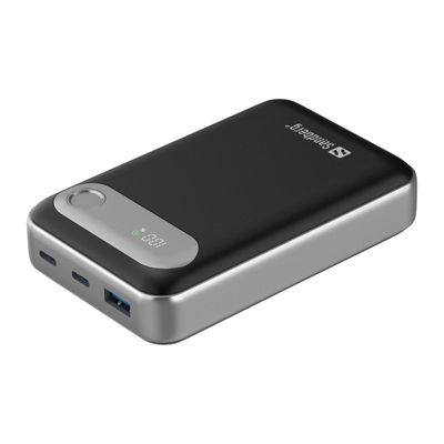 Sandberg Travel Powerbank 20000 mAh PD35W, kompaktná powerbanka s USB-C PD, čierna
