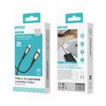 BWOO Pletový kábel USB-C - Lightning 3m 30W čierny