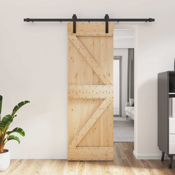 vidaXL Posuvné dvere Prírodná a čierna 70 x 210 cm