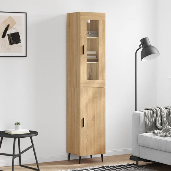 vidaXL Vysoká skrinka dub sonoma 34,5x34x180 cm spracované drevo