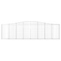 vidaXL Oblúkové gabiónové koše 9ks 400x30x100/120cm pozinkované železo