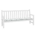 vidaXL Podložka na záhradnú lavičku vzor listov 200x50x3 cm látka