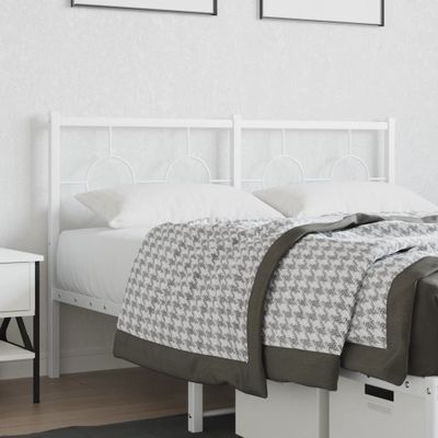 vidaXL Kovové náhradné čelo postele biele 140 cm