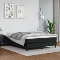 vidaXL Matrac s taštičkovými pružinami stredná tvrdosť čierny 140x190x20 cm umelá koža