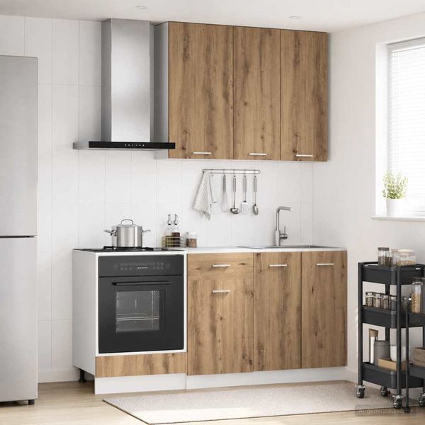 vidaXL Kuchynská jednotka LYON 5 ks Dub artisan Kompozitné drevo