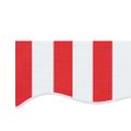 vidaXL Náhradná látka na markízu, červeno-biela, 600x350 cm, polyester