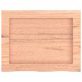 vidaXL Kúpeľňová doska bledohnedá 40x30x(2-4) cm ošetrený masív