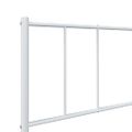 vidaXL Kovový rám postele s čelom biely 90x200 cm