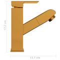vidaXL Kúpelňová vodovodná batéria s funkciou vyťahovania zlatá 157x172 mm