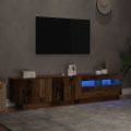 TV skrinka vidaXL s LED osvetlením Staré drevo 180x35x40 cm