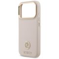 Puzdro Guess pre iPhone 17 Pro HC MAGSAFE PU W/ GRAINED PU STRASS LOGO ružové