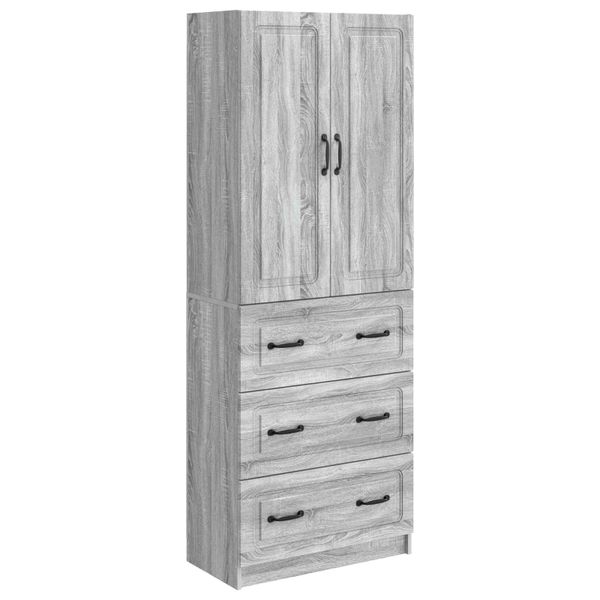 vidaXL Sada skríň 2 pcs Sivý Sonoma 66 x 34,5 x 87 cm Kompozitné drevo