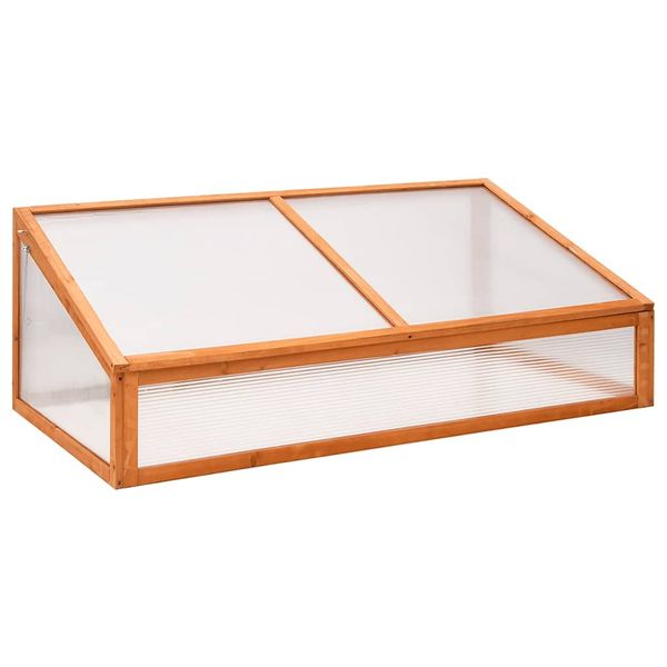 vidaXL Skleník oranžový 110x56x39 cm jedľové drevo
