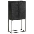vidaXL Komoda čierna 60x30x120 cm akáciový a mangovníkový masív