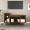 vidaXL TV skrinka hnedý dub 100x35x55 cm spracované drevo