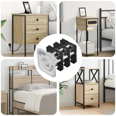 vidaXL Závitová vložka do trubky 12 pcs Čierna a strieborná