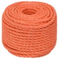 vidaXL Pracovné lano oranžové 24 mm 50 m polypropylén